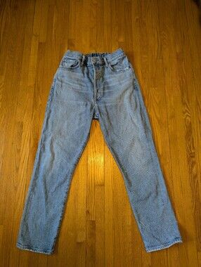 Citizens of Humanity High Rise Cropped Straight Jeans Light Wash Size 29